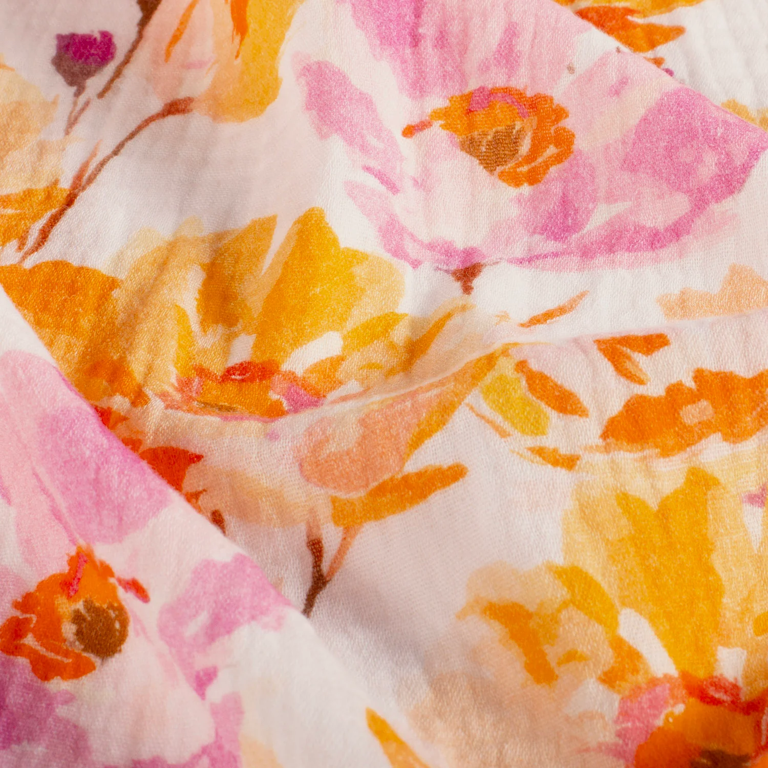 Patterned Muslin - Double Gauze - Watercolor - Flowers - 69/050 - Image 2
