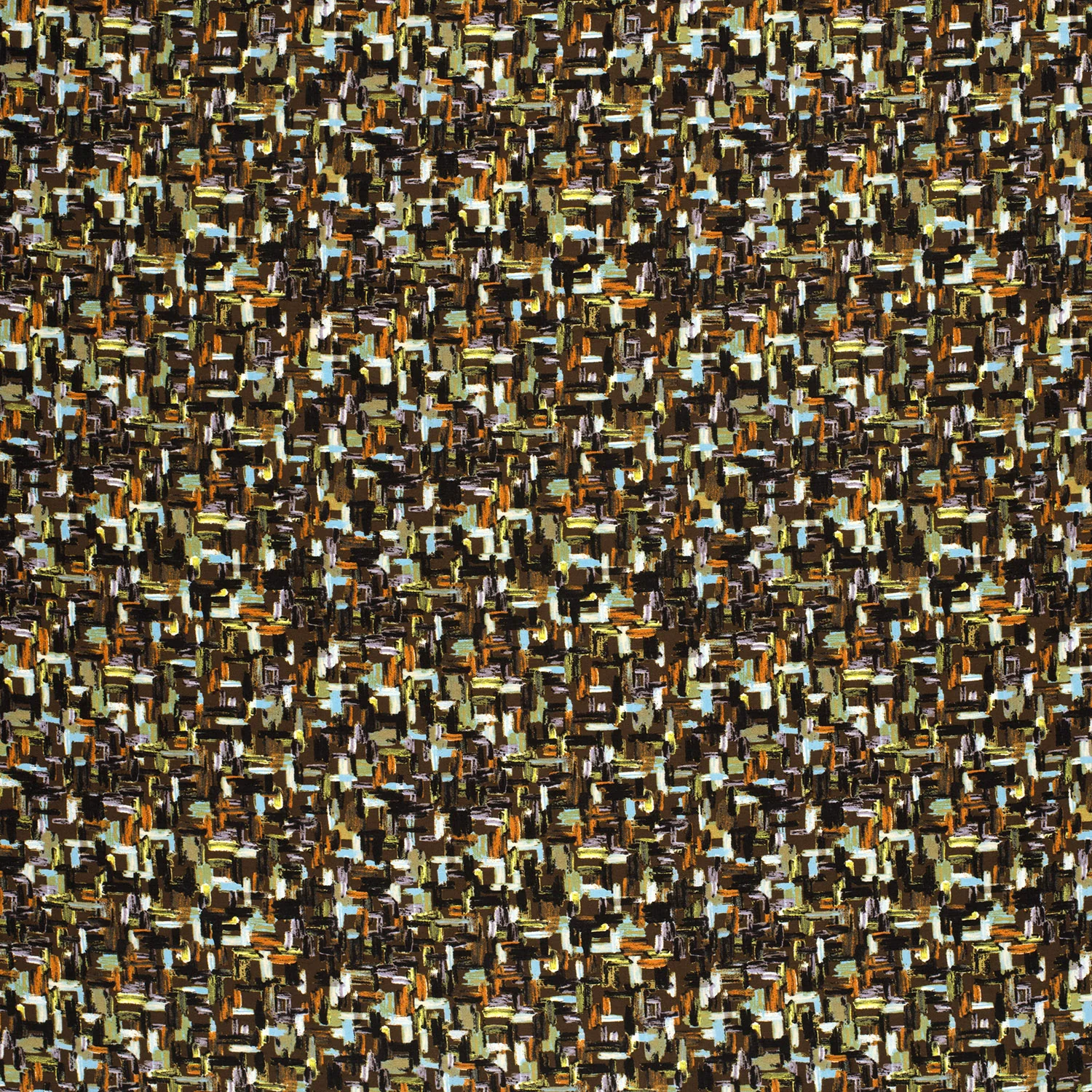 Patterned - Viscose CrĂȘpe - Abstract - Dark Brown - 058 - Image 2