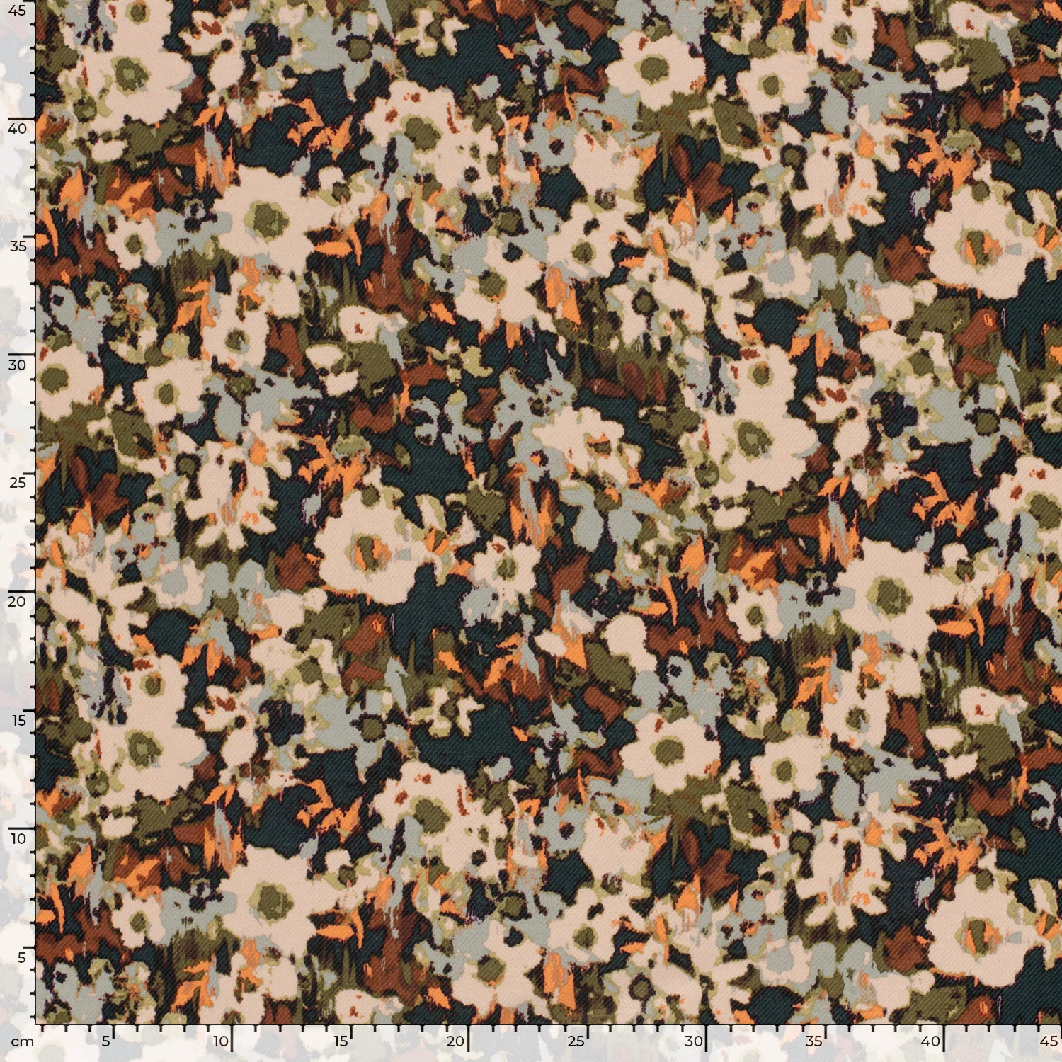Patterned - Viscose - Jersey - Ribbed - Flowers - Coral - 038 - Image 5