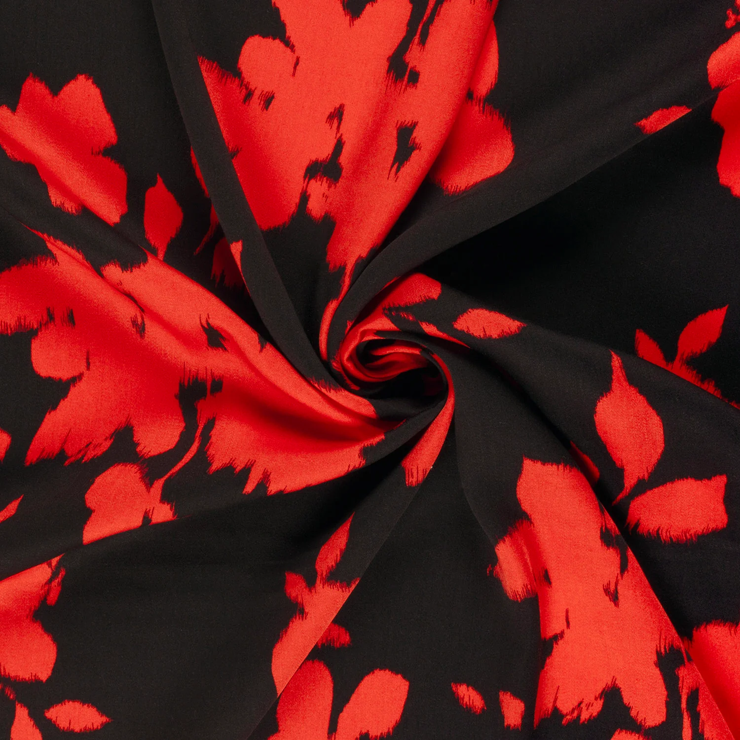 Patterned - Viscose - Satin - Flowers - Orange - 036 - Image 2