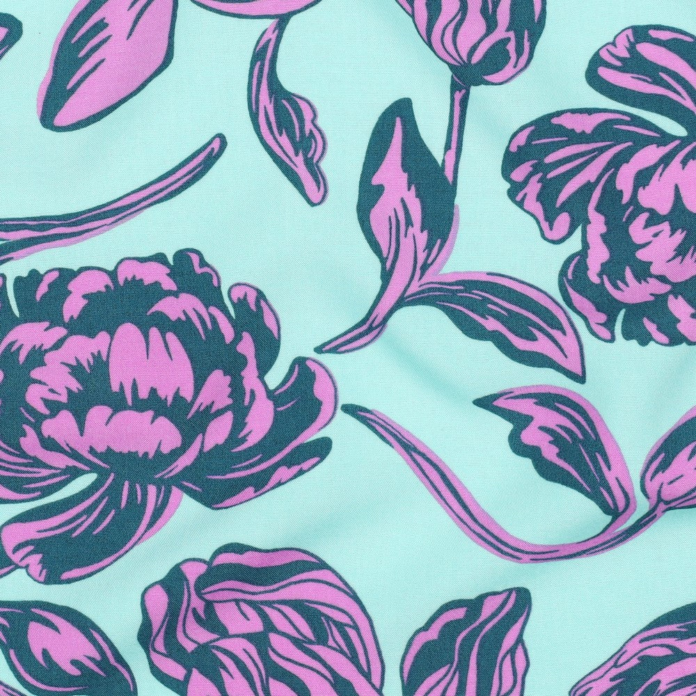 Patterned - Visoks - Lenzing ecovero - Floral - Mint - 003 - Image 3