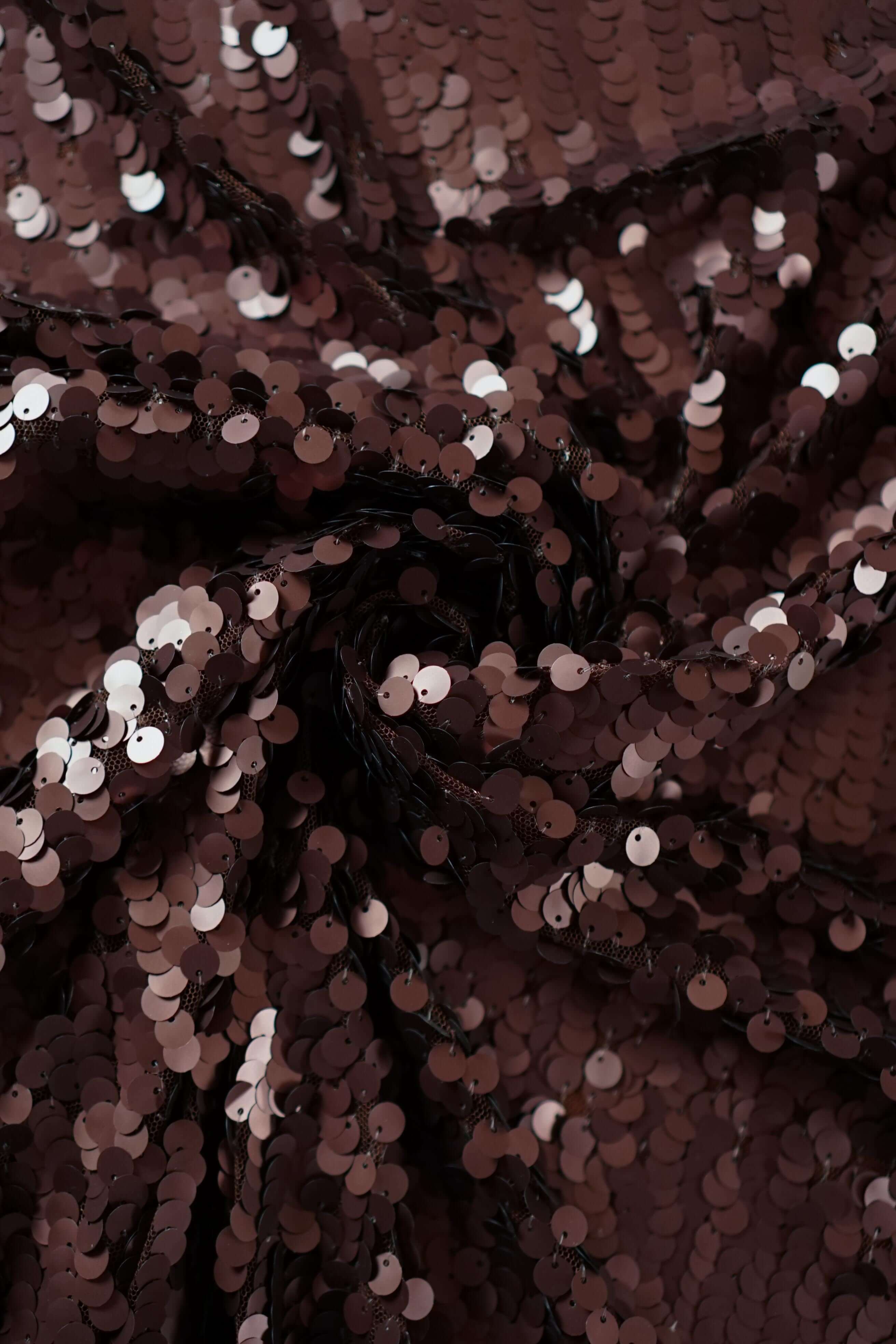 Sequins - Large - Brown, Matte finish