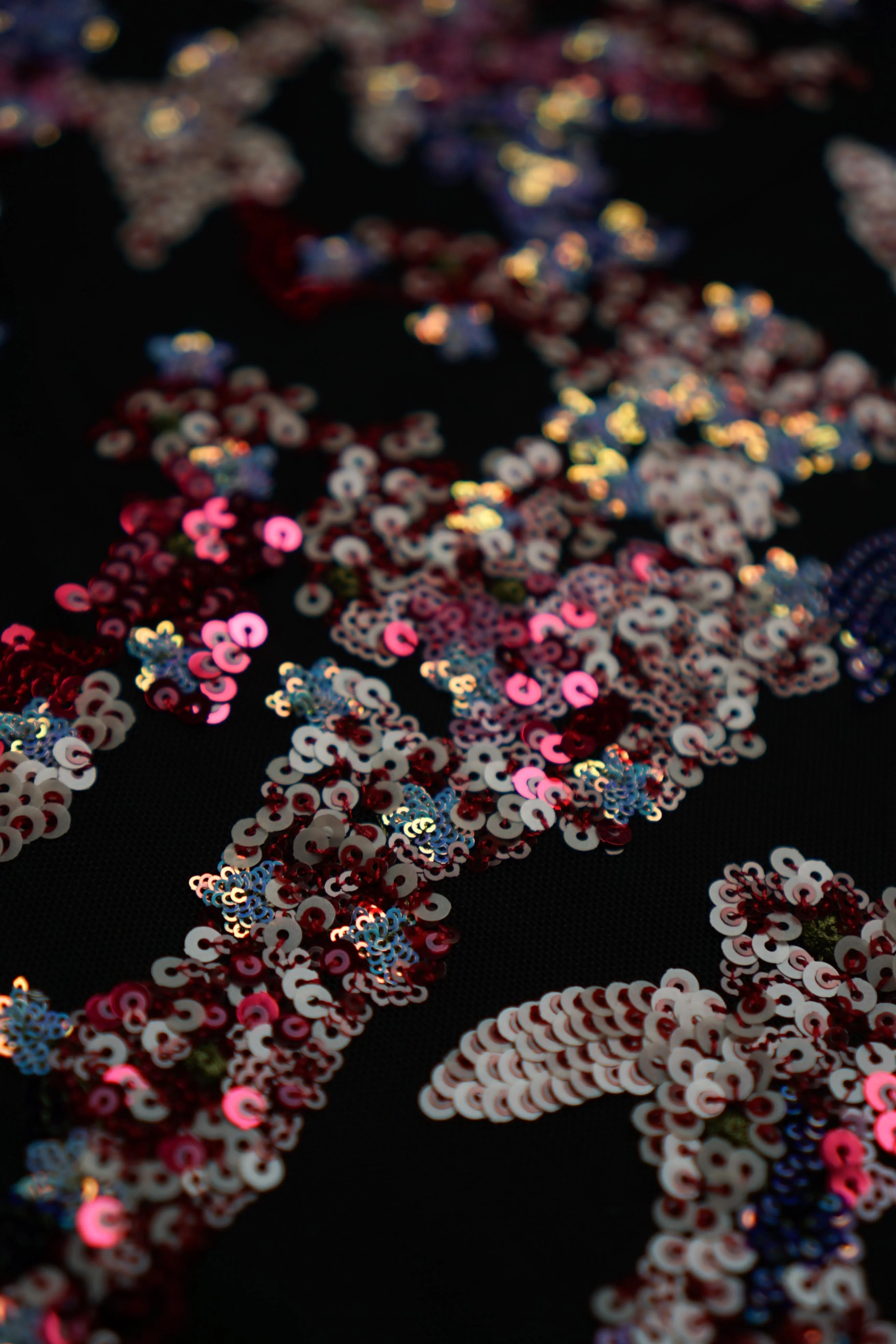 Sequins - Stretch - Abstract - Pink, Blue - Image 4