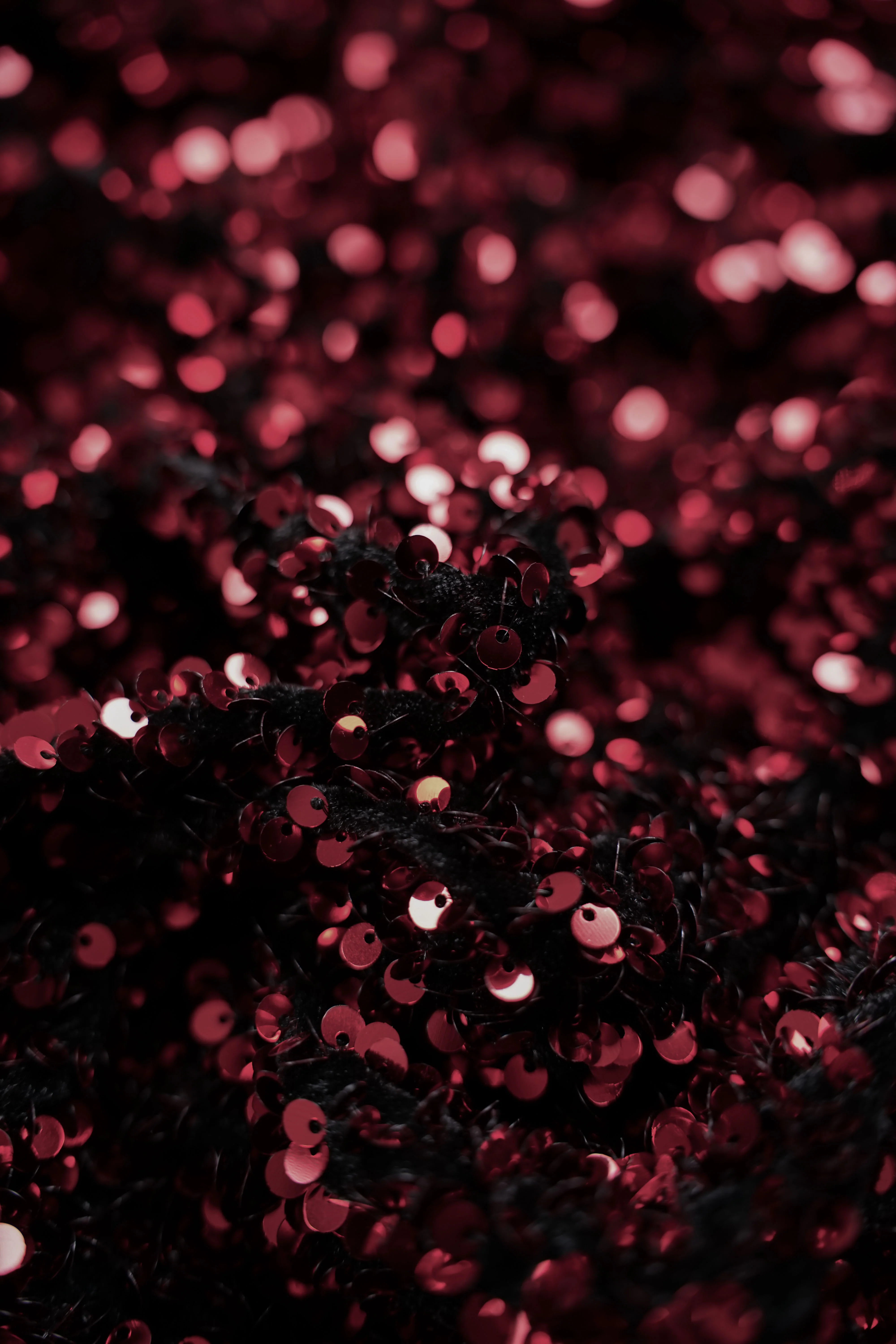 Sequins - Stretch - Velor - Burgundy - 2456 - Image 2