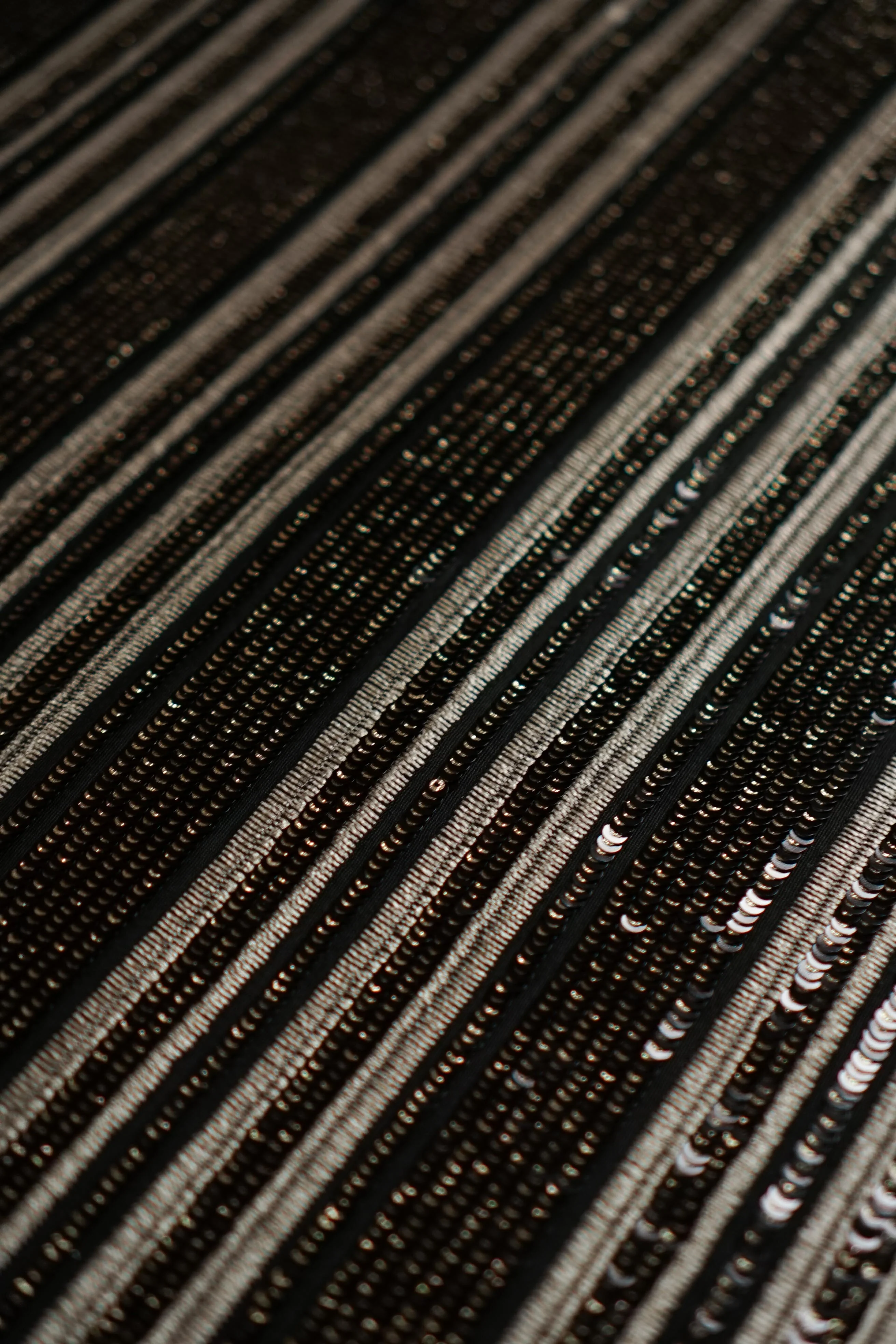 Sequins - Stripes - Gold, Silver