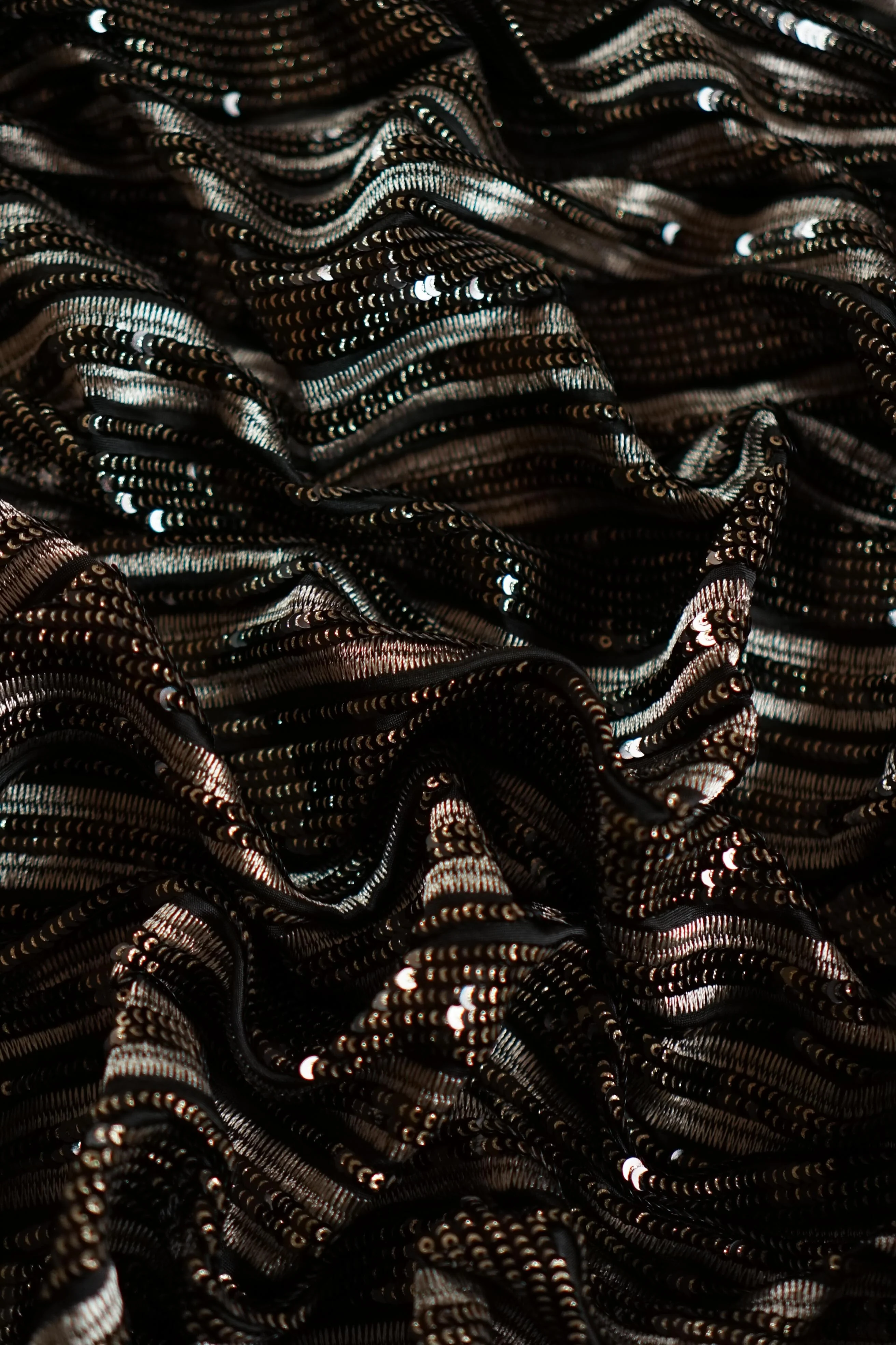 Sequins - Stripes - Gold, Silver - Image 2