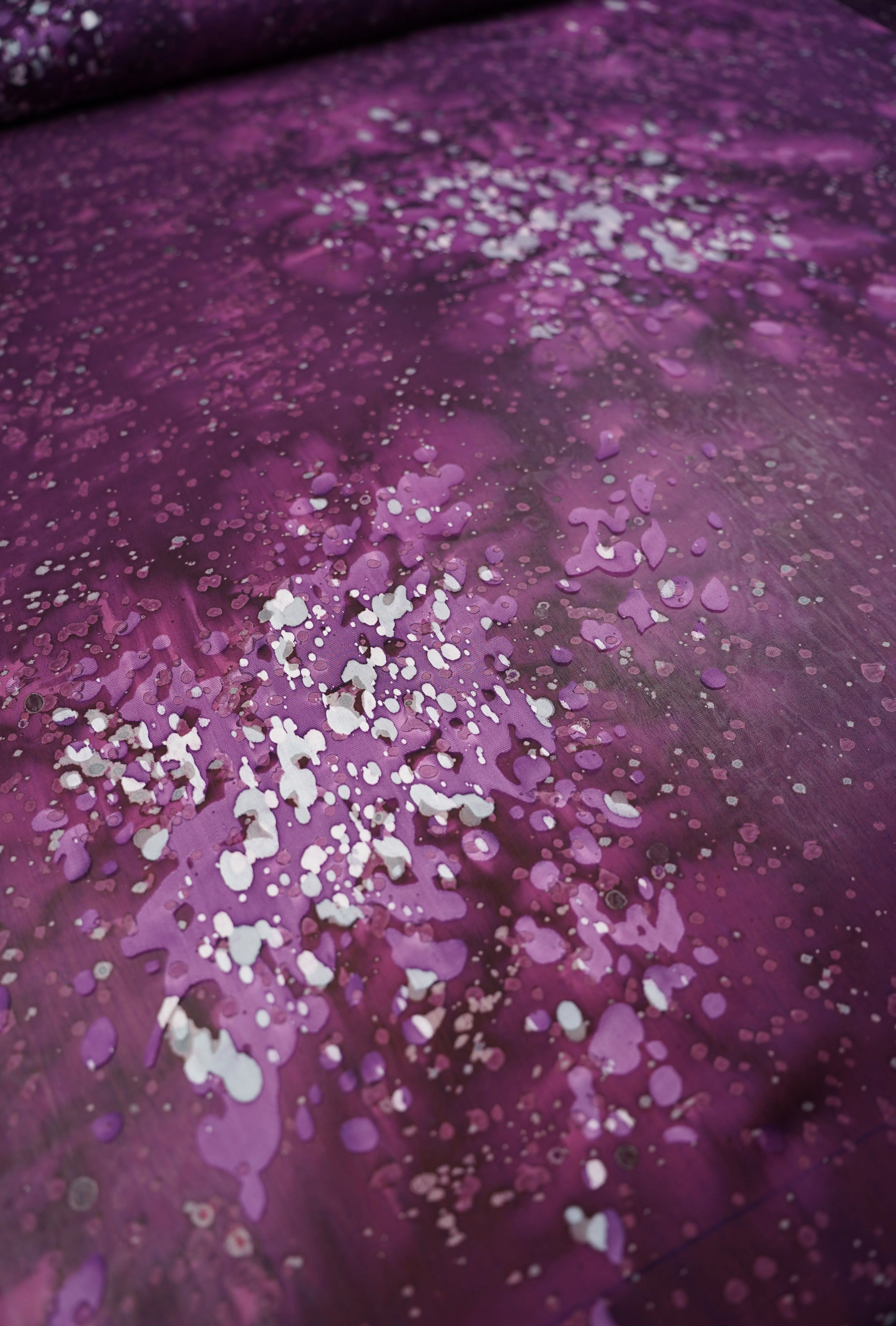 Silk - Chiffon with touches of satin - Purple splash - Image 2