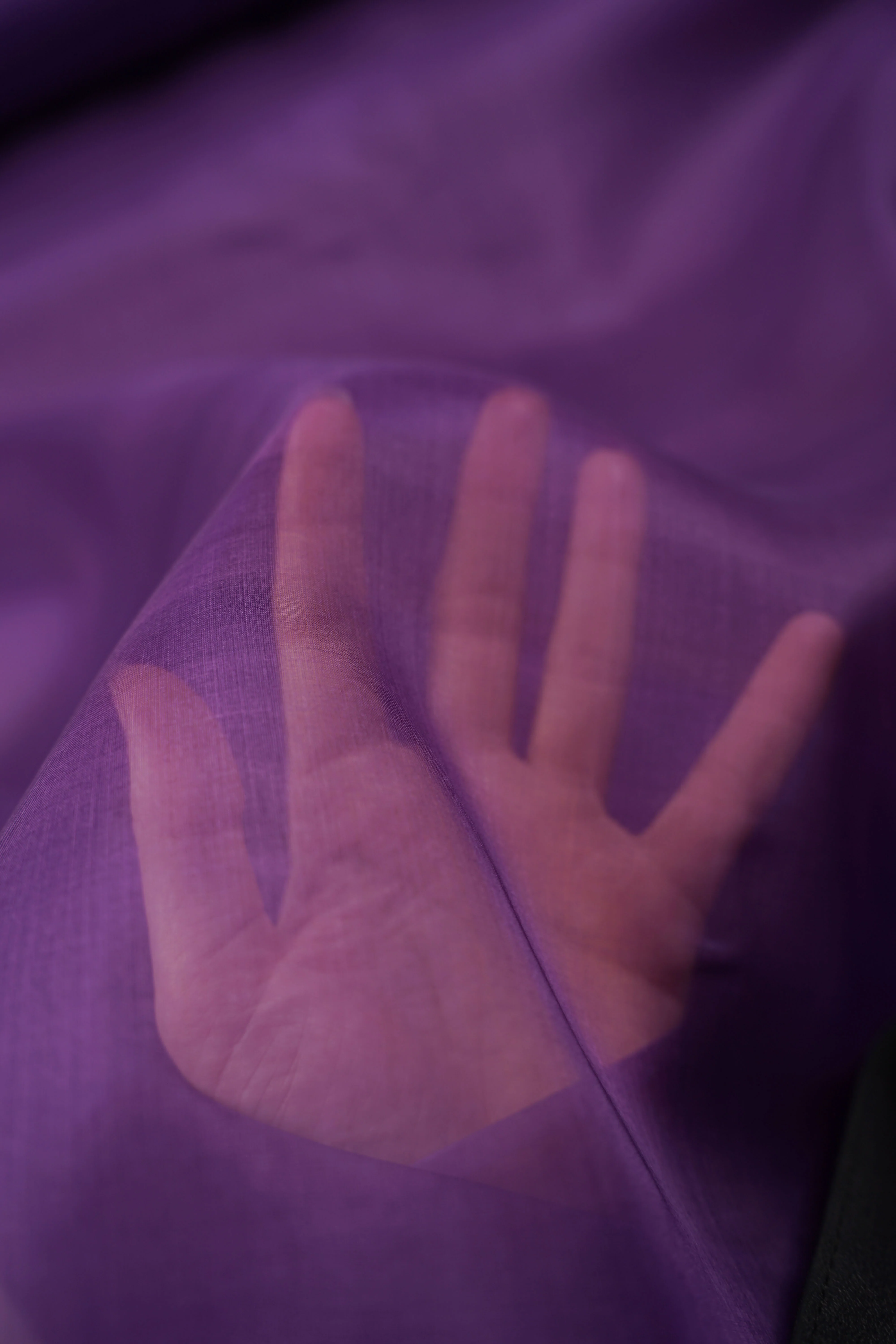 Silk - Organza - Fine thread - Northern lights - Purple - Image 4