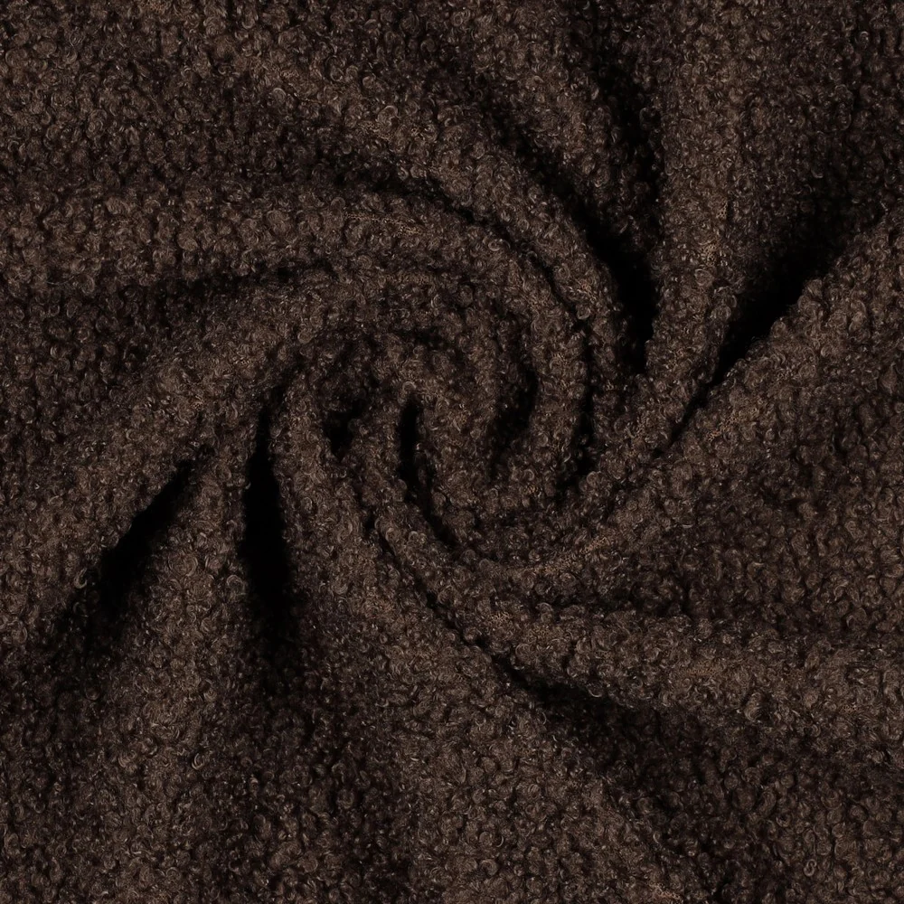 Teddy - Faux fur - Polyester - Dark Brown - 015