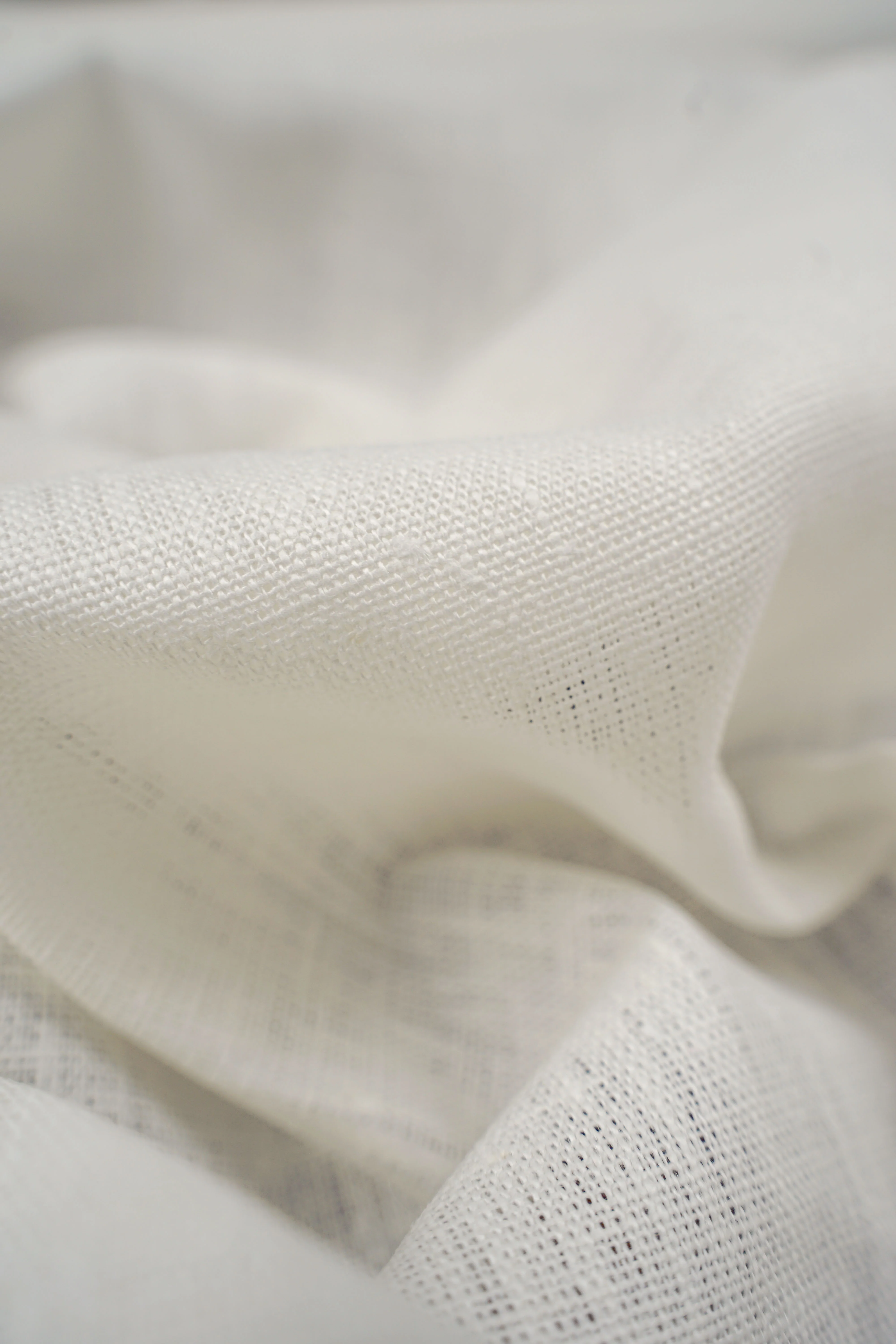 Textured linen fabric - Off-white - 0000 - Image 3