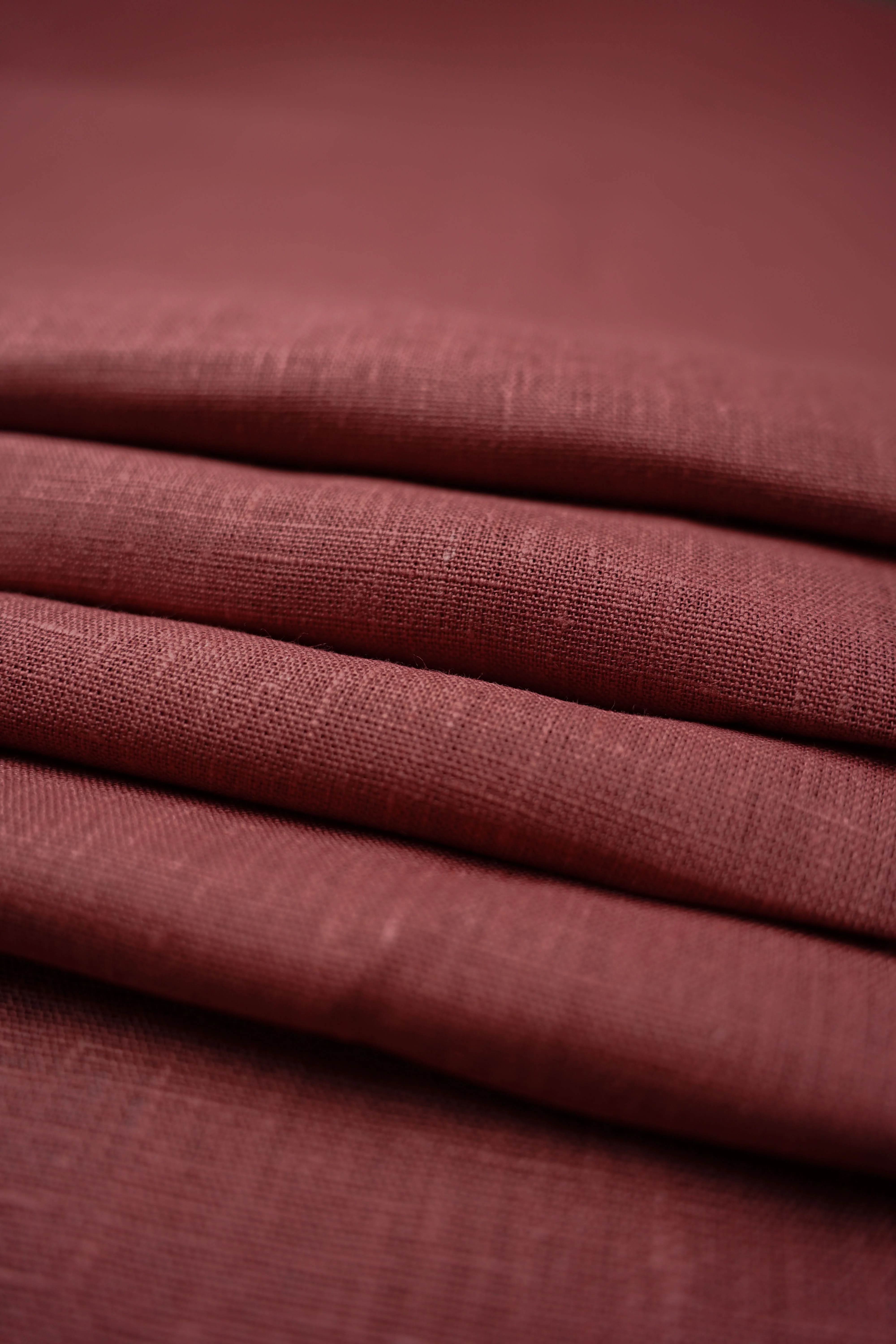 Textured linen fabric - Red - 0558 - Image 2