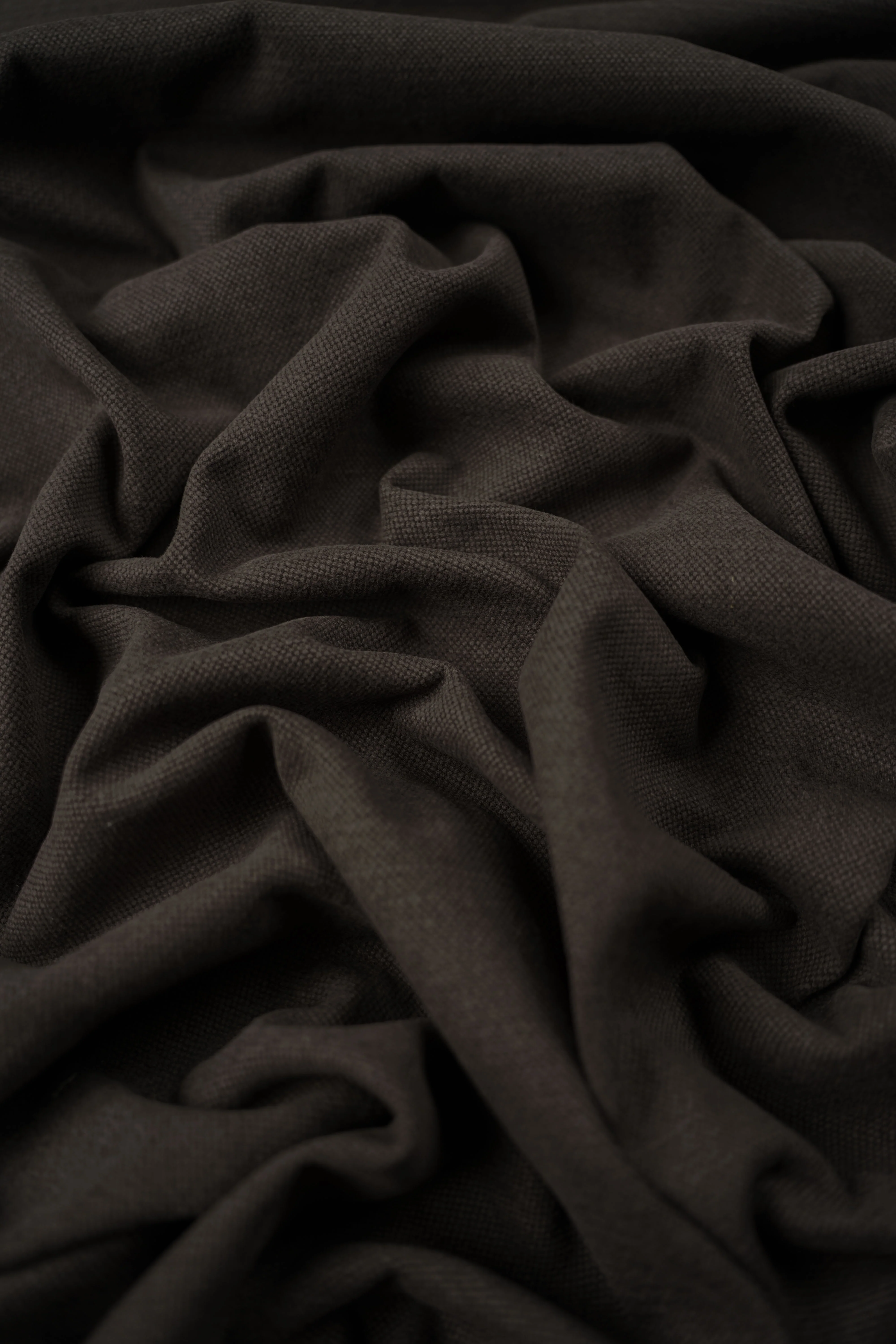 Upholstery fabric - Colin - Plain - Linen, Cotton - MD 29,000 - Dark grey/Brown - fg40