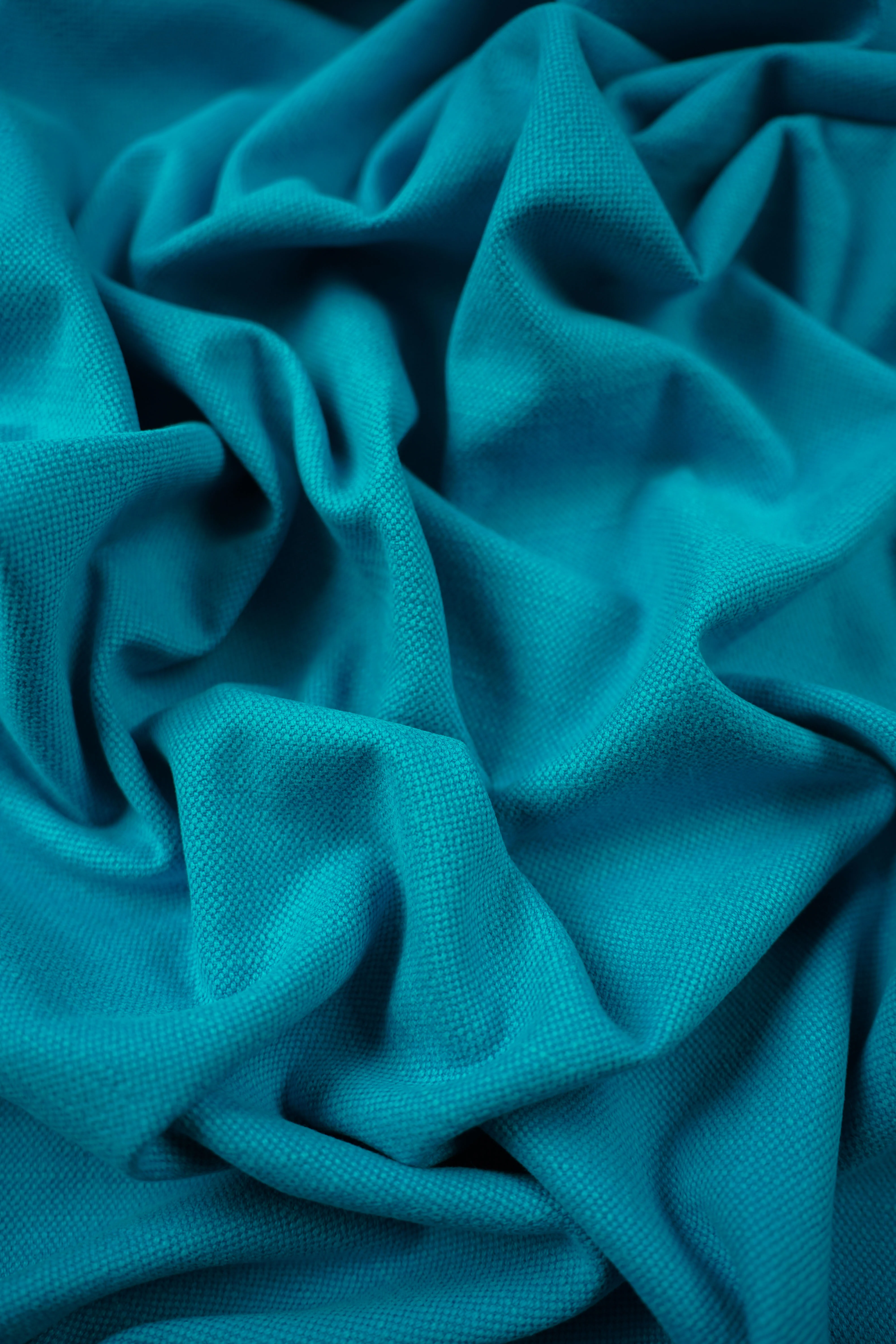 Upholstery fabric - Colin - Plain - Linen, Cotton - MD 29 000 - Turquoise - fg28