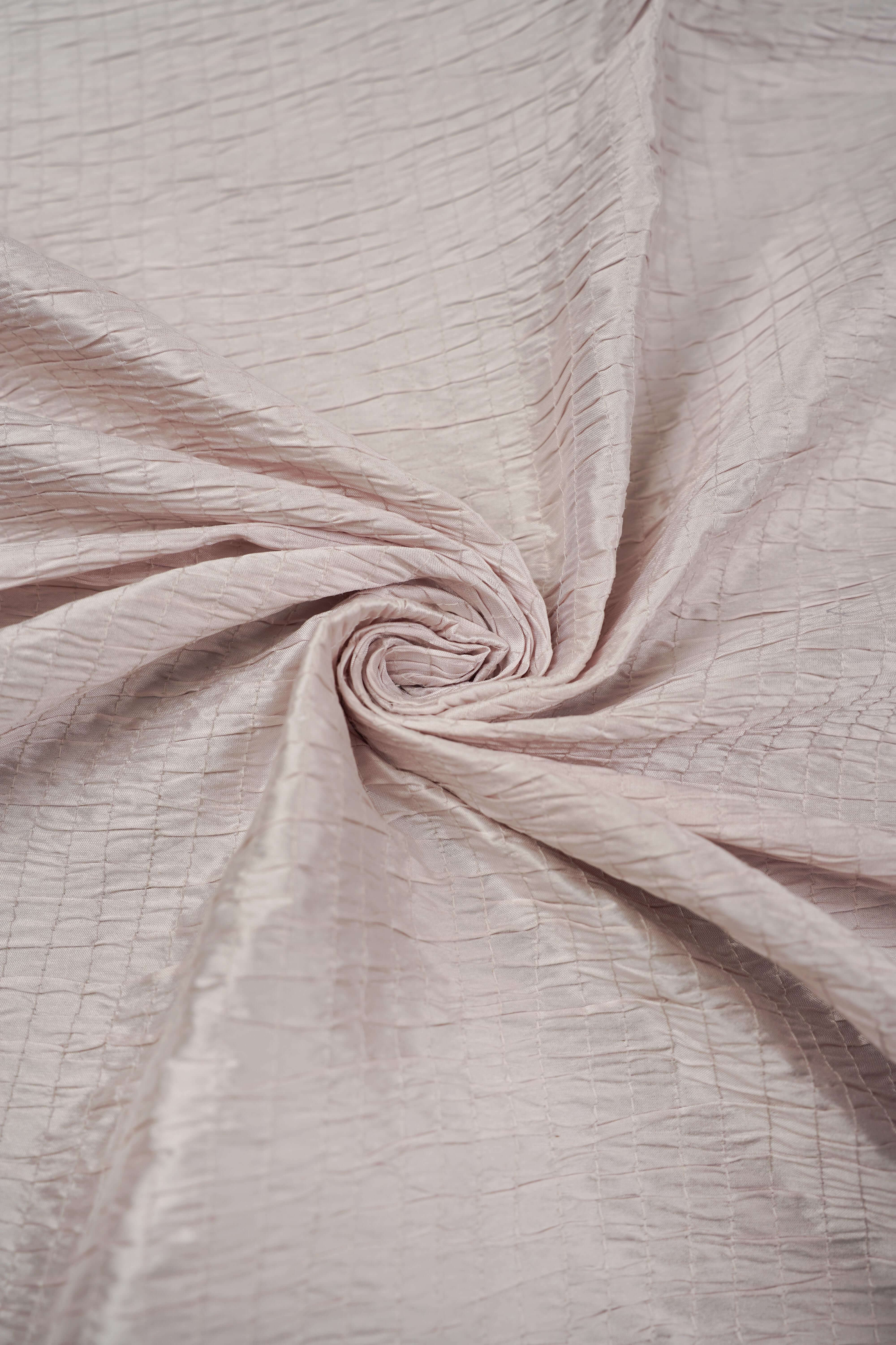 Vintage - Thai silk - Crinkled - Light pink - VT39 - Image 4