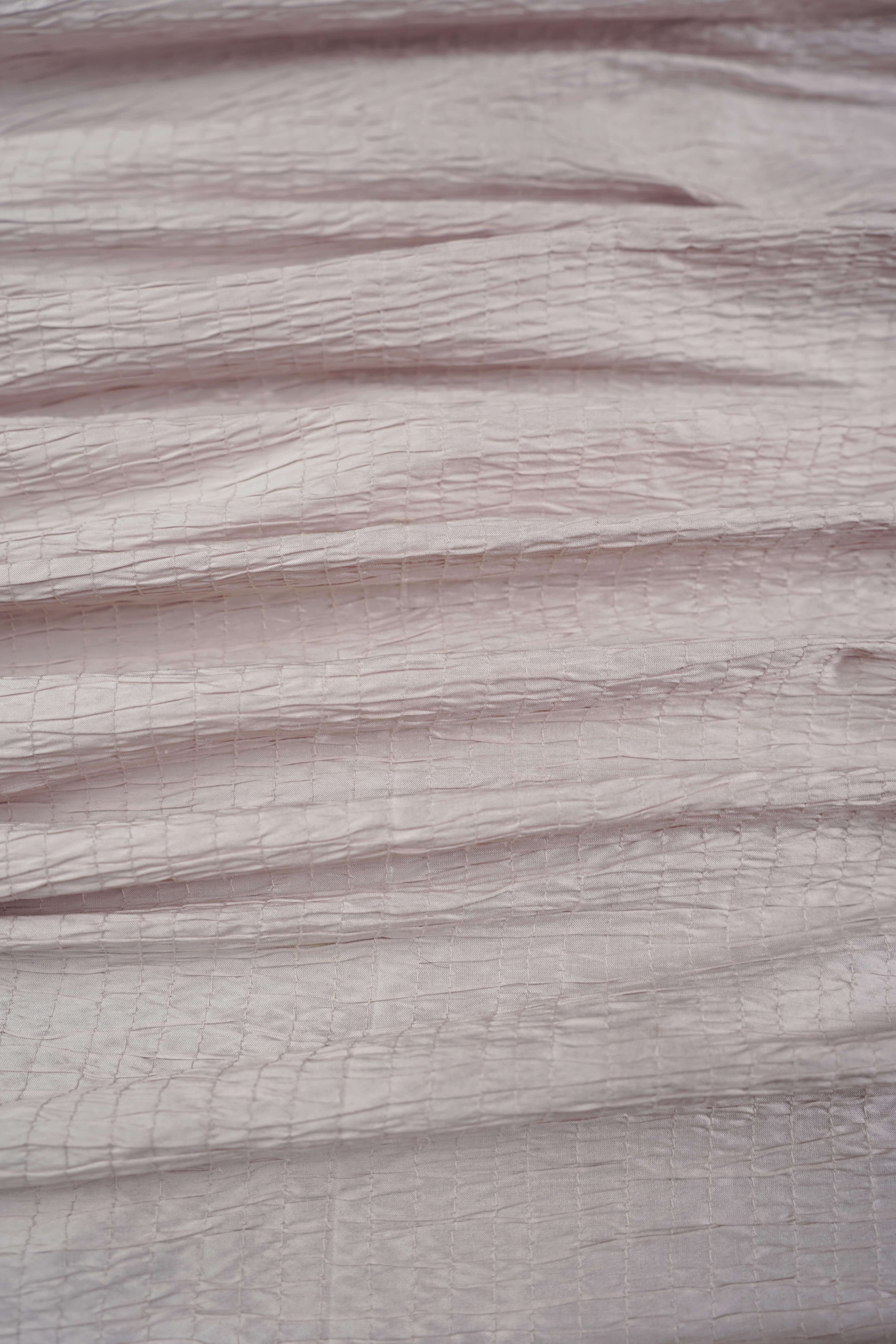 Vintage - Thai silk - Crinkled - Light pink - VT39 - Image 5