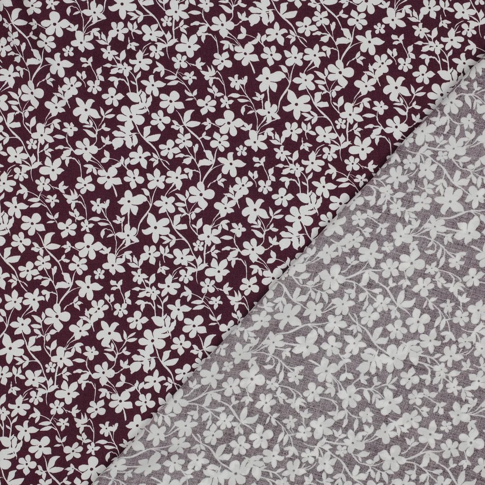 Viscose - Patterned - Small floral - Bordeaux - 006 - Image 3