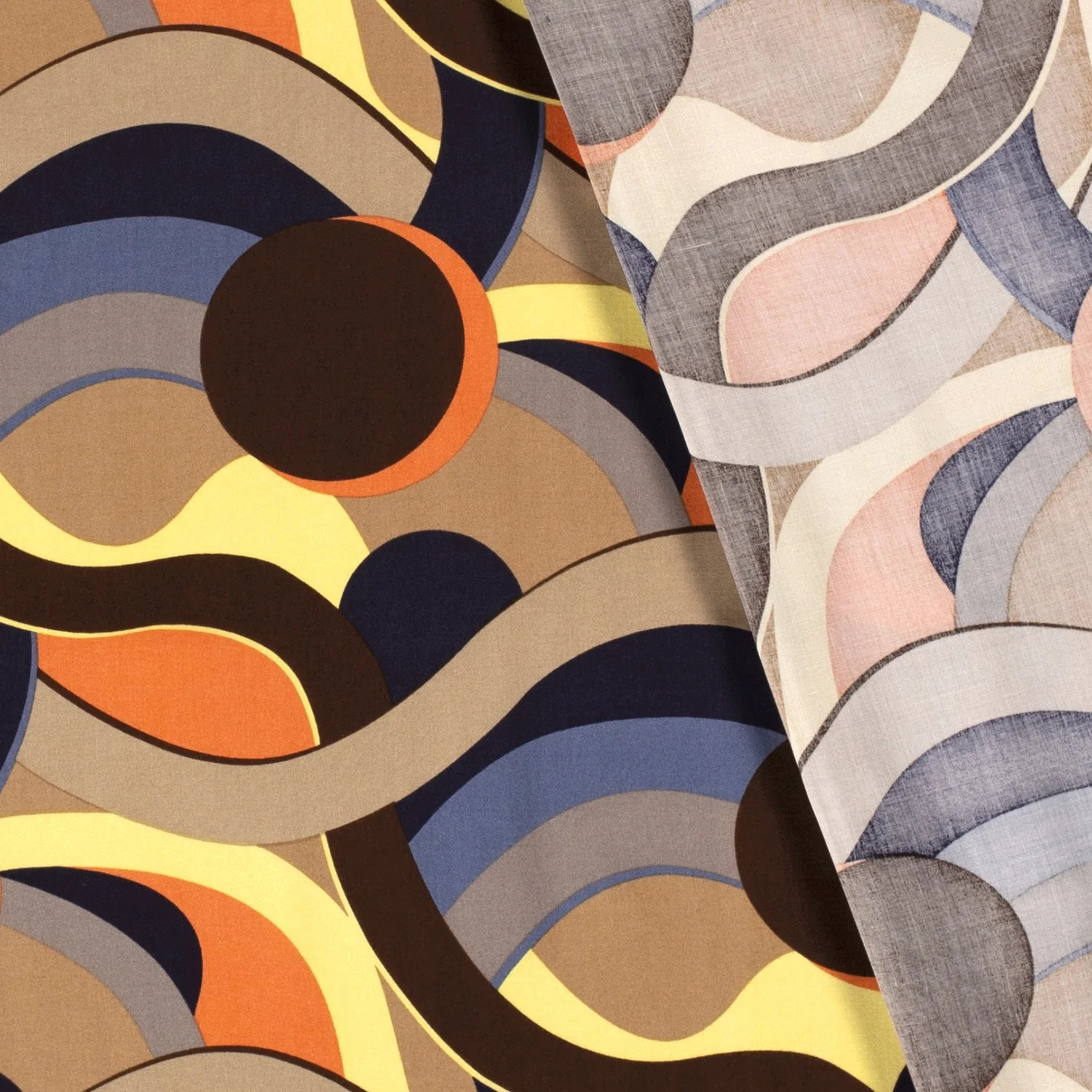 Viscose Poplin Abstract Indigo - Image 4