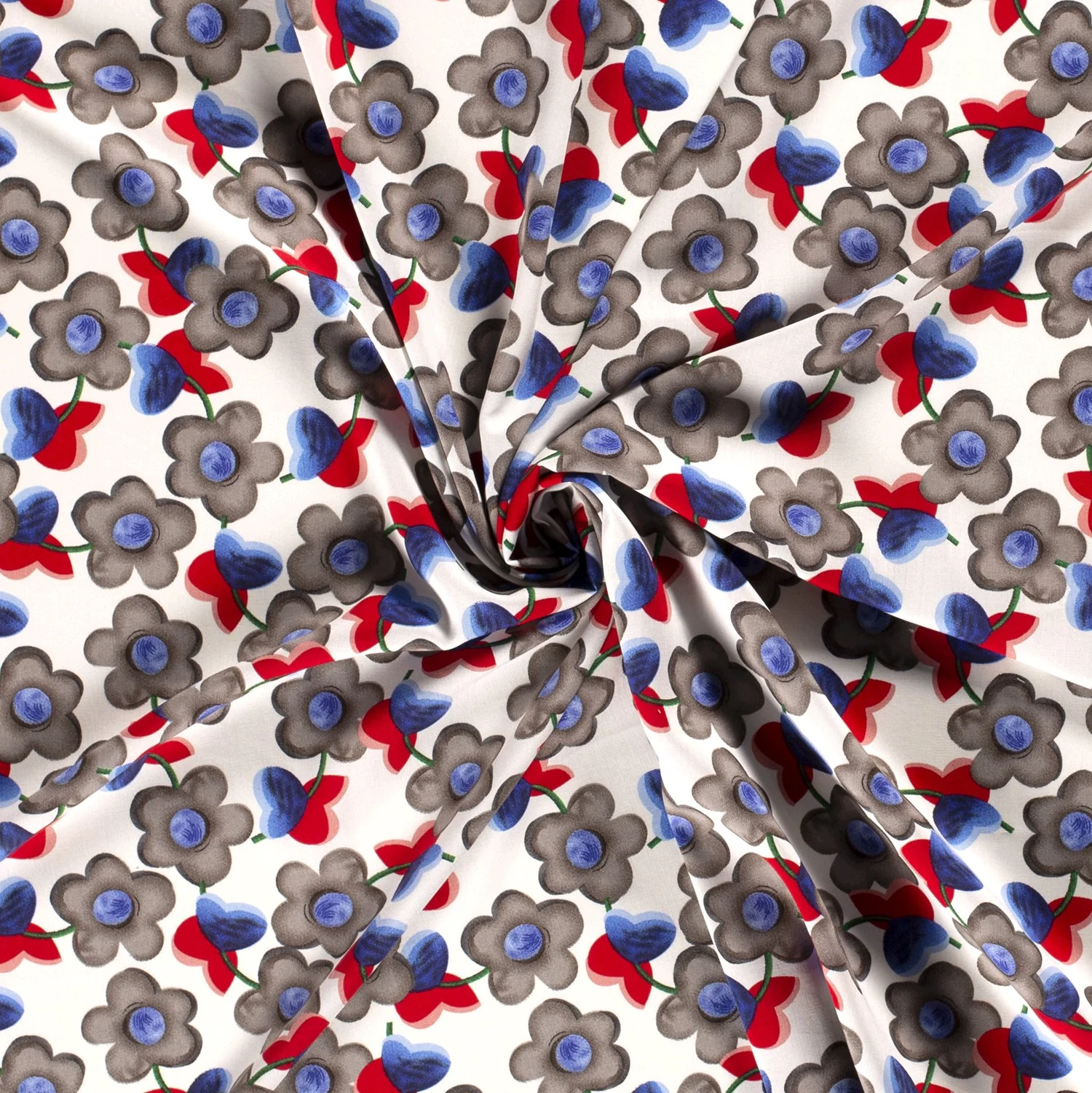 Viscose poplin Anemone Grey - Image 3