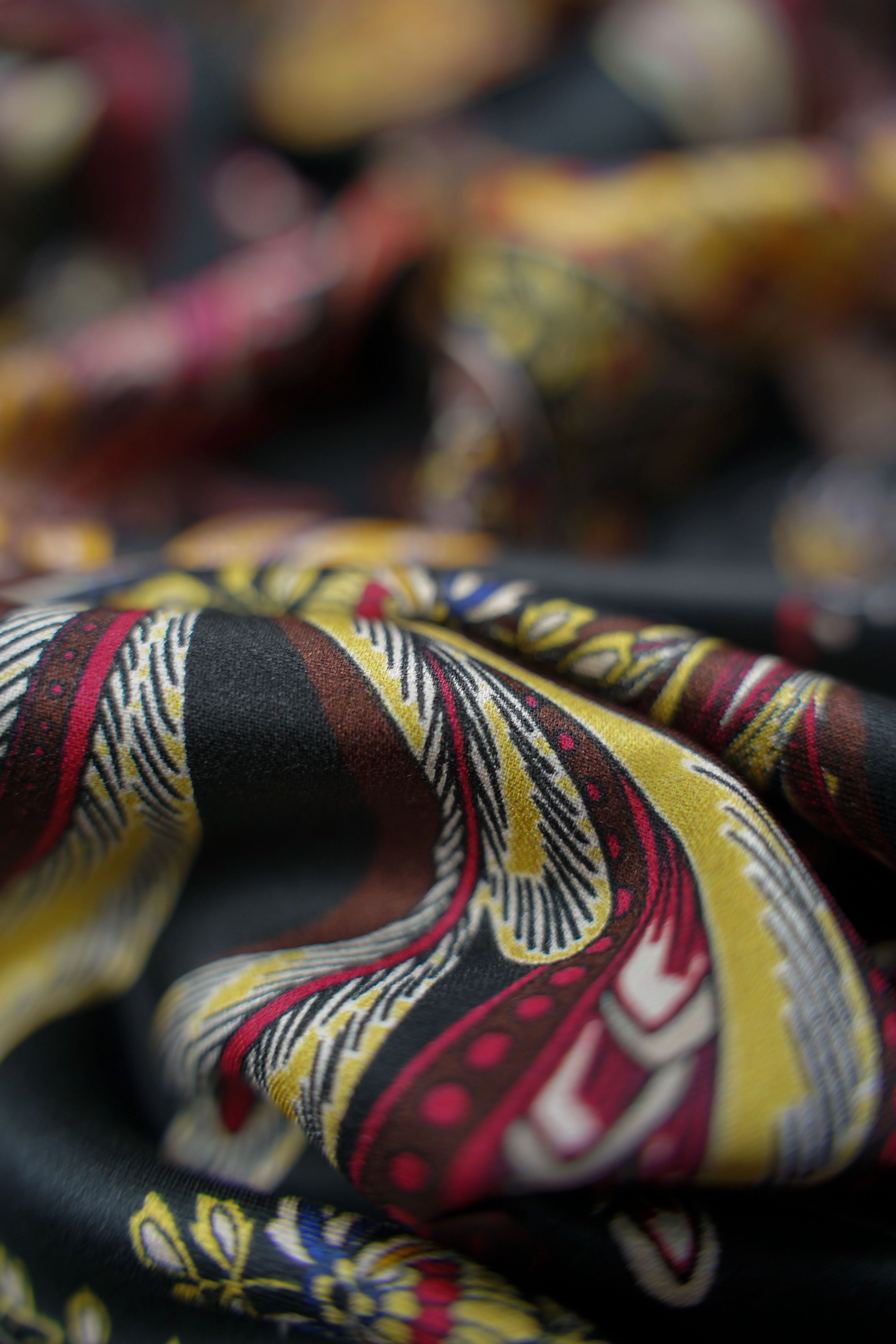 Viscose satin - Patterned - Paisley - Black - 2505 - Image 5